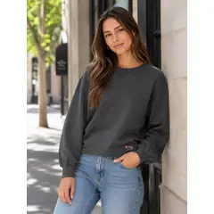 PANAMA JACK - Polerón Mujer Algodón Gris