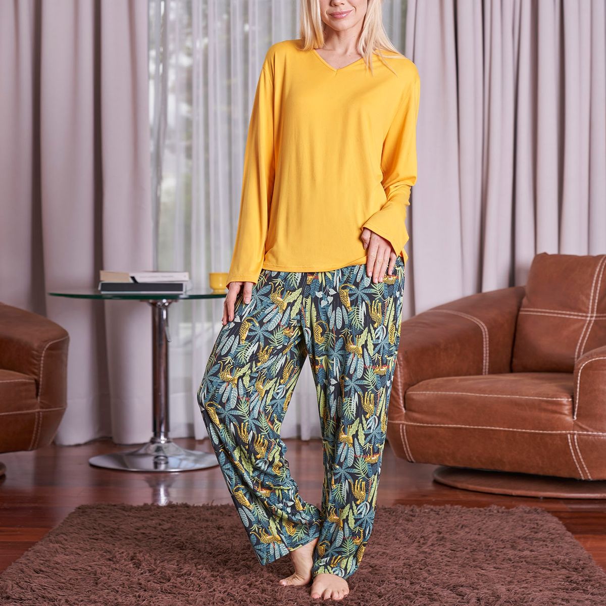 BAZIANI - Pijama Mujer manga larga