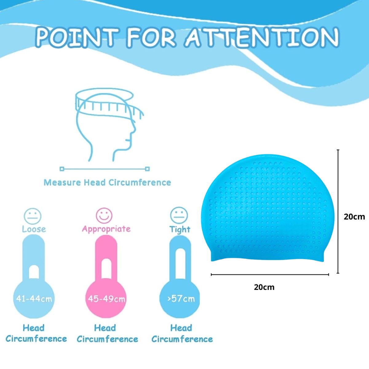 GENERICO - Gorro De Silicona Para Niños Piscina Natación