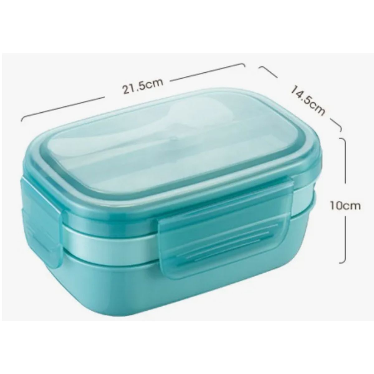 GENERICO - Bento Box Contenedor 1900ml Fiambrera Para Microondas
