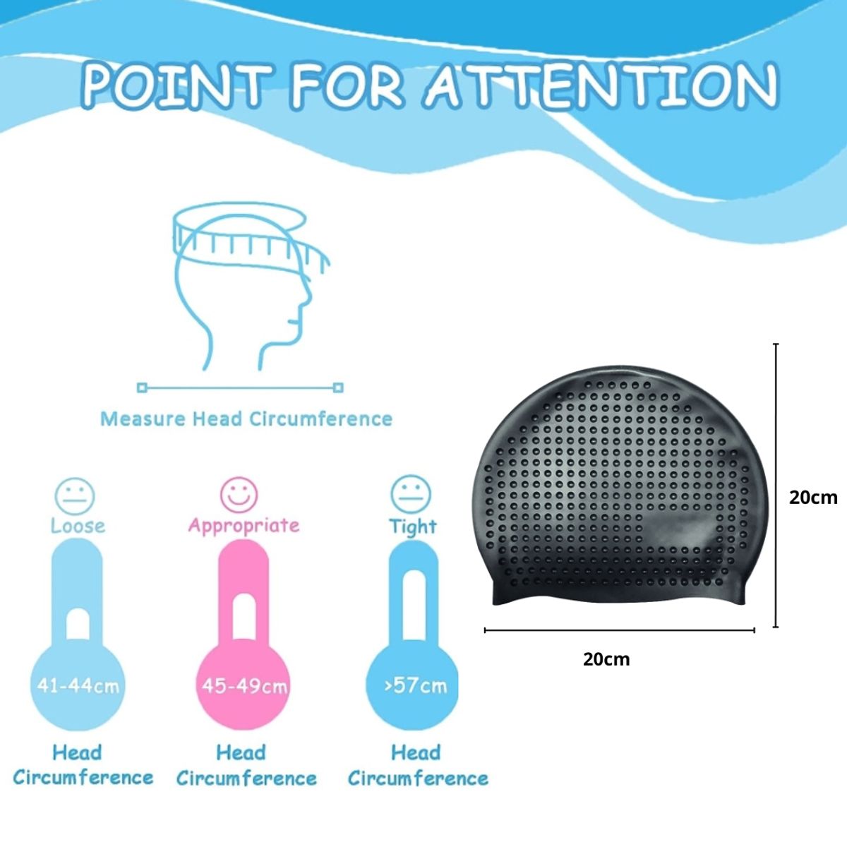 GENERICO - Gorro De Silicona Para Niños Piscina Natación