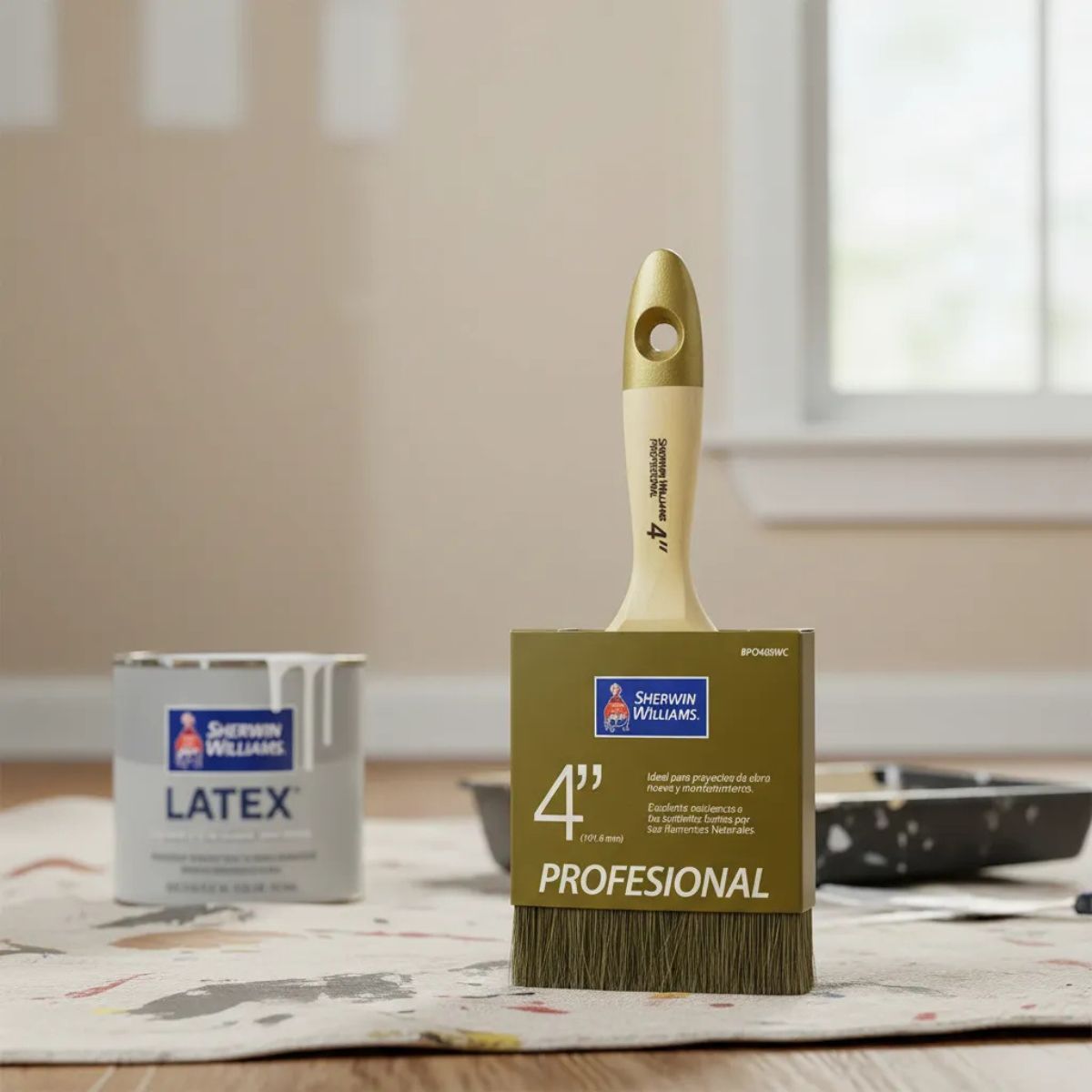 SHERWIN WILLIAMS - Brocha Profesional 4 Pulgadas Sherwin Williams