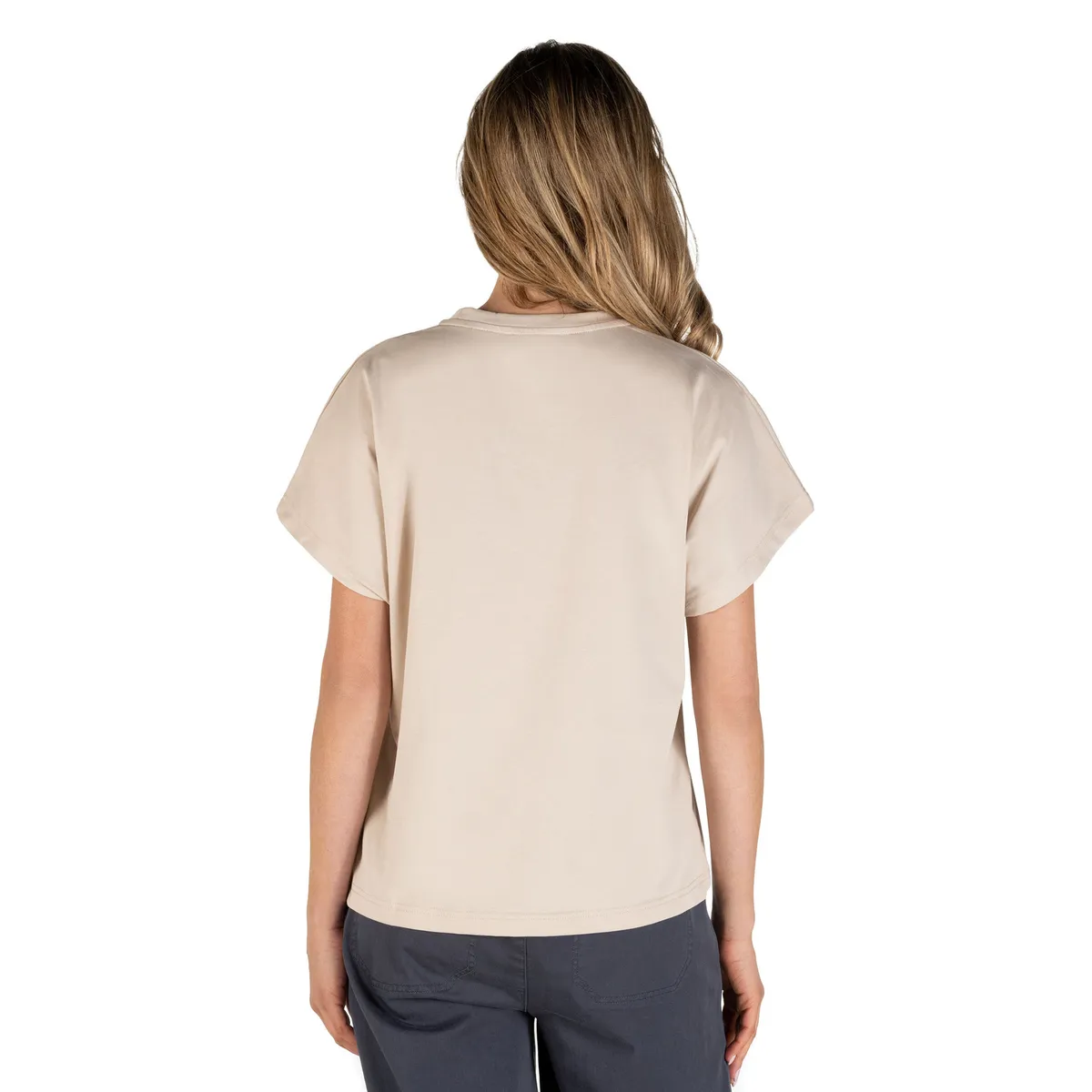 PANAMA JACK - Polera Mujer Manga Oversize Beige Panama Jack