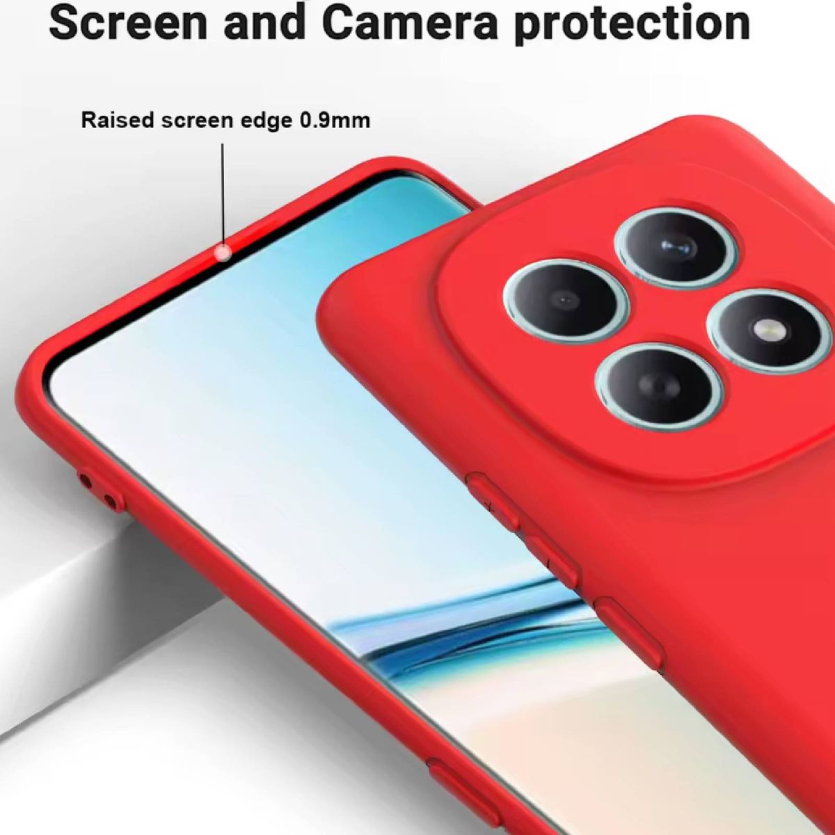 JOIGO - Carcasa Para Xiaomi Redmi Note 15 Pro Plus  Goma Rojo