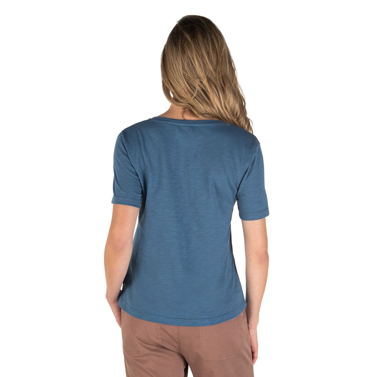PANAMA JACK - Polera  Mujer Manga Corta Algodón Azul Panama Jack