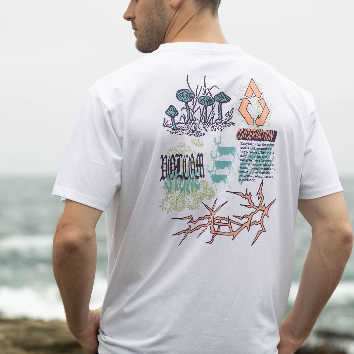 VOLCOM - Polera MC Conserve Blanco Hombre Volcom