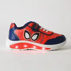 MARVEL - Zapatilla Luces Niño Velcro Spiderman Ojos Rojo
