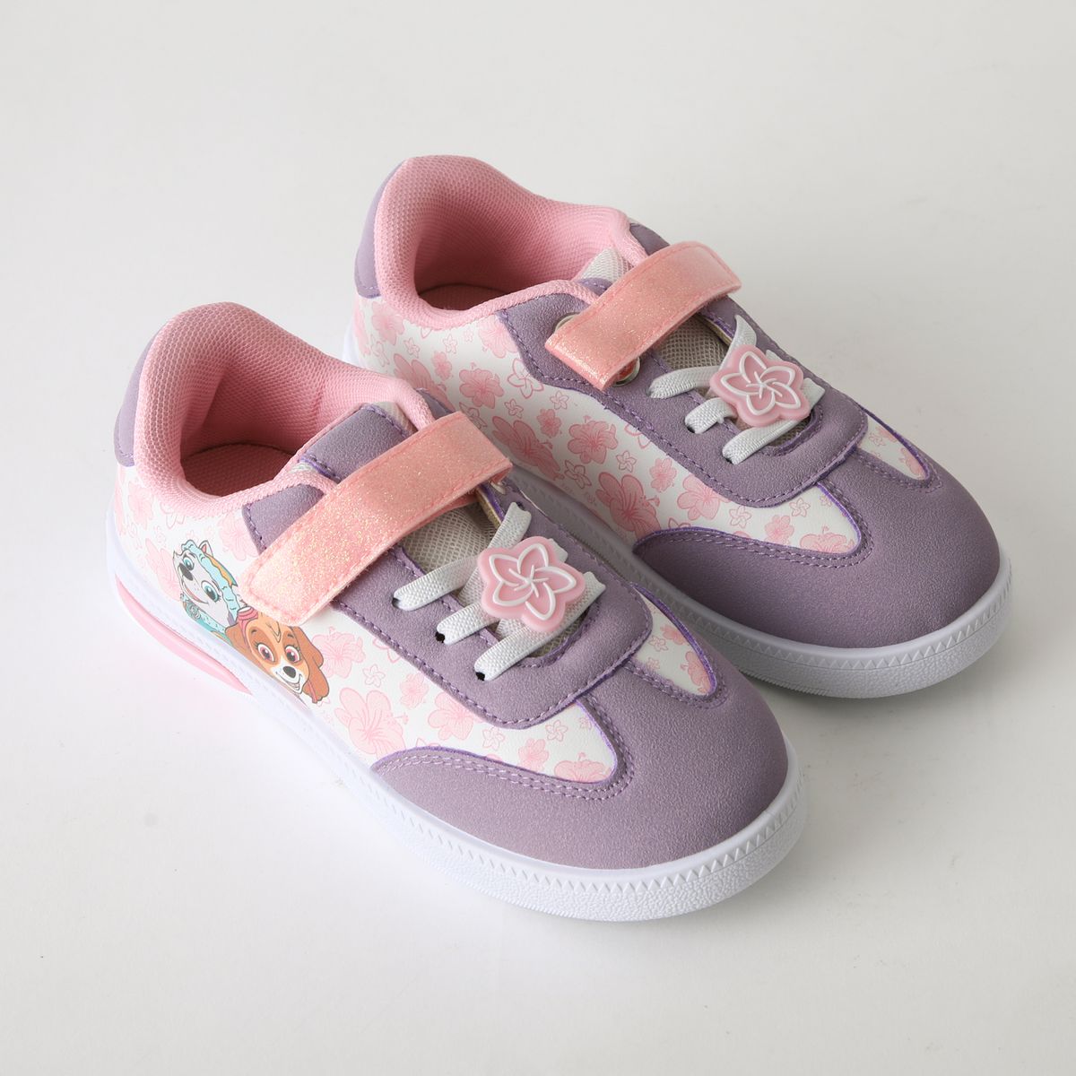 PAW PATROL - Zapatilla Luces Niña Velcro Everest & Skye Morado Paw Patrol