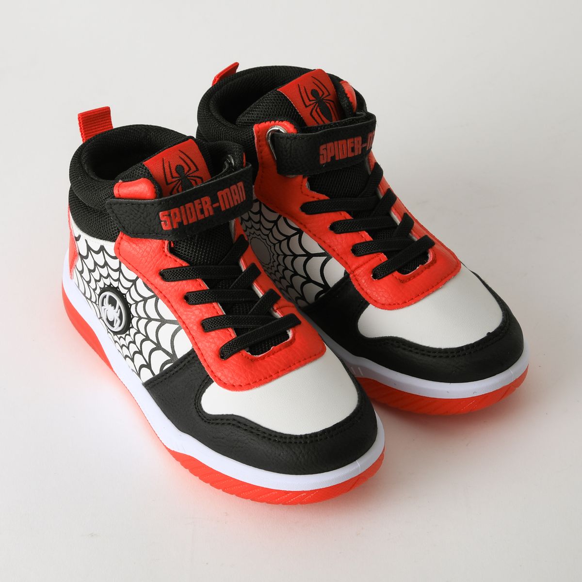 MARVEL - Zapatilla Caña Alta Niño Luces Spiderman Blanco Marvel