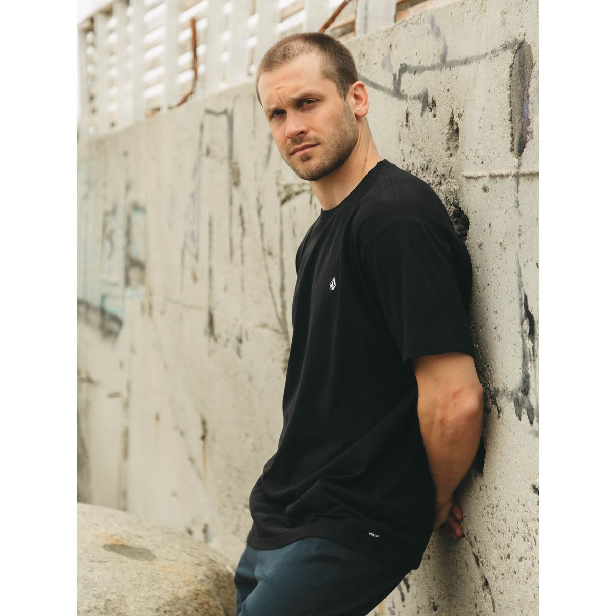 VOLCOM - Polera MC Stoneblanks Bsc Negro Hombre Volcom