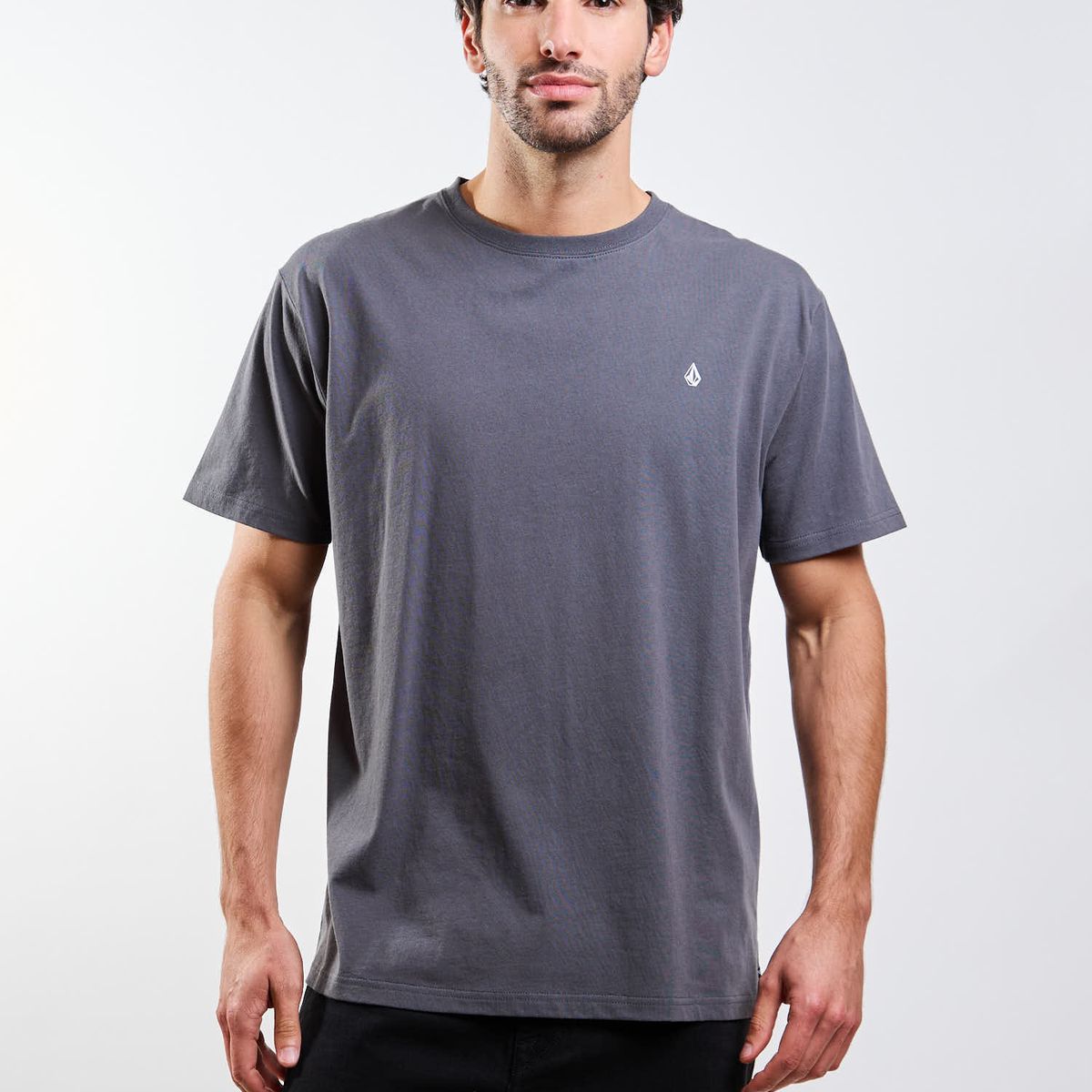 VOLCOM - Polera MC Stoneblanks Bsc Gris Hombre Volcom