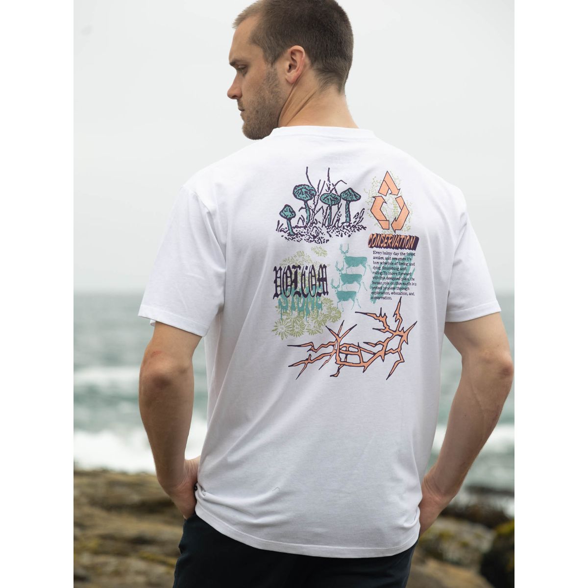 VOLCOM - Polera MC Conserve Blanco Hombre Volcom