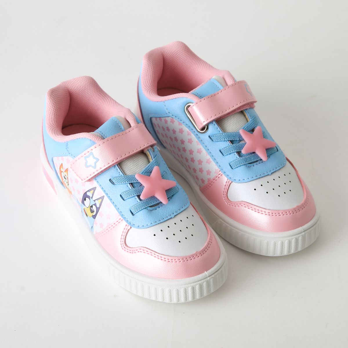 BLUEY - Zapatilla Luces Niña Velcro Estrellas Rosado Bingo & Bluey