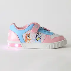 BLUEY - Zapatilla Luces Niña Velcro Estrellas Rosado Bingo &