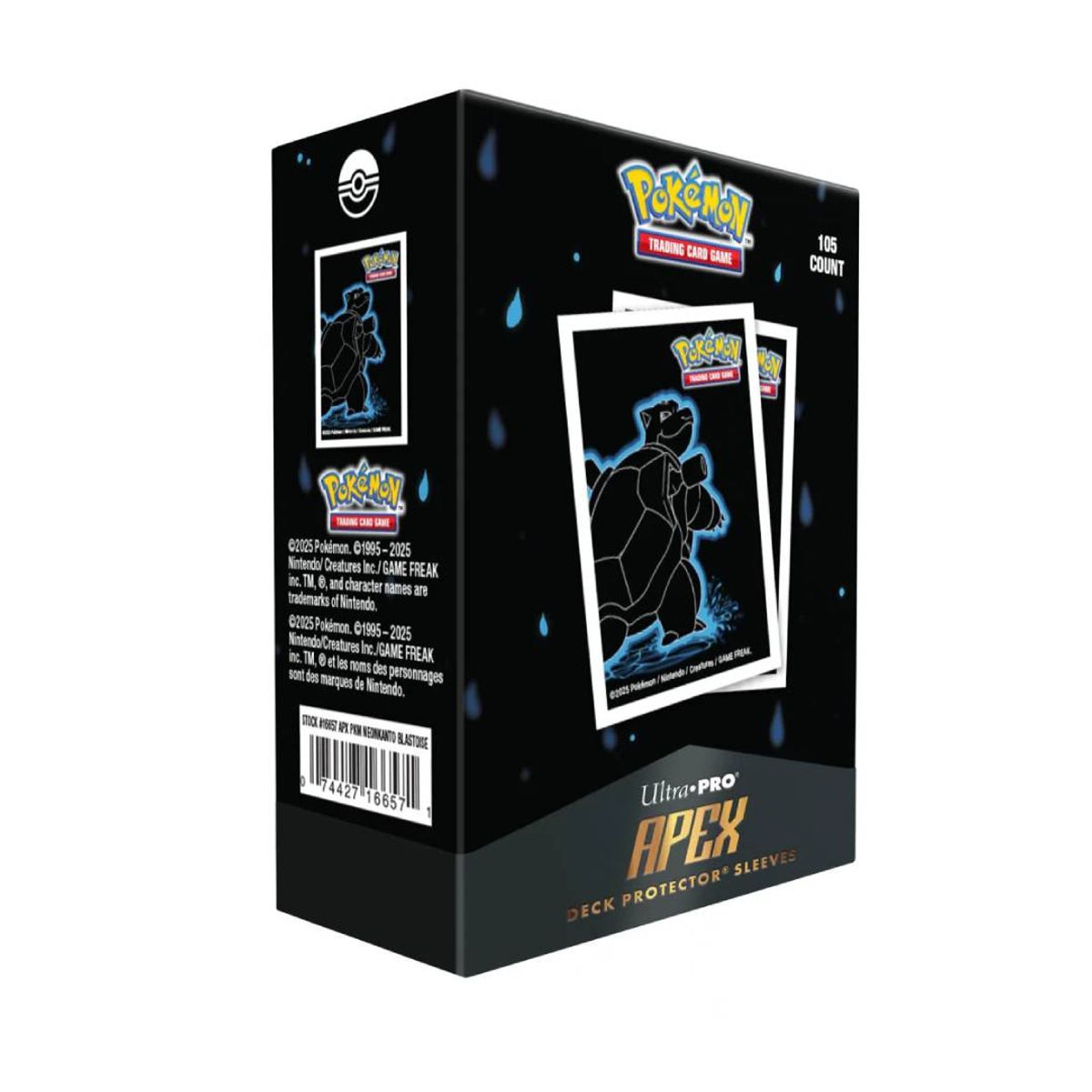 ULTRA PRO - Protectores Ultra PRO Pokémon Apex, Neón Kanto Blastoise