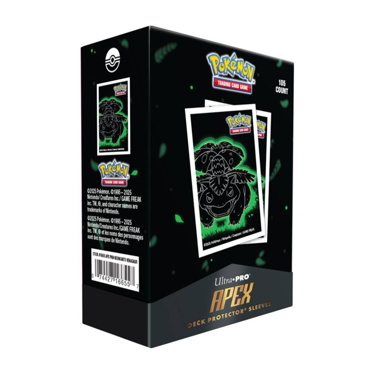 ULTRA PRO - Protectores Ultra PRO Pokémon Apex, Neón Kanto Venusaur
