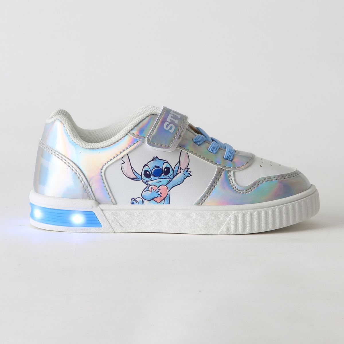 DISNEY - Zapatilla Luces Niña Corazón Lilo & Stitch Blanco Disney
