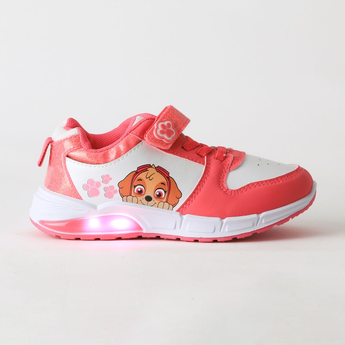 PAW PATROL - Zapatilla Luces Niña Velcro Skye Rosado Paw Patrol