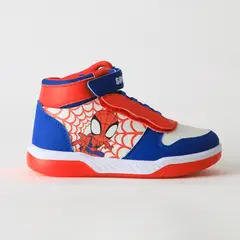 MARVEL - Zapatilla Caña Alta Niño Luces Spidey Blanco