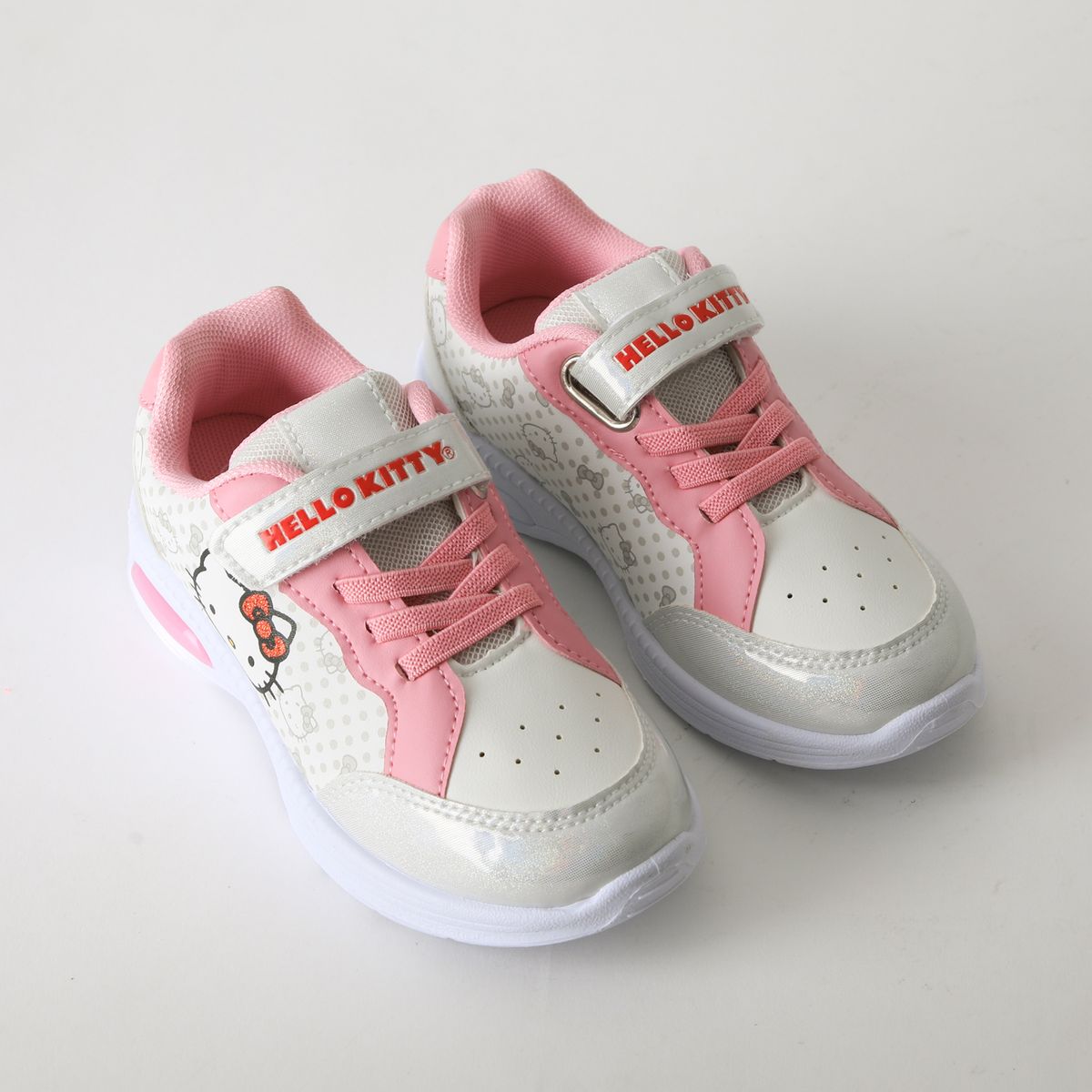 HELLO KITTY - Zapatilla Luces Niña Velcro Blanco Hello Kitty
