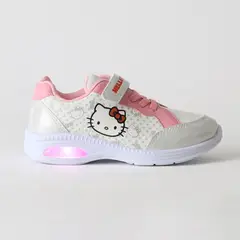 HELLO KITTY - Zapatilla Luces Niña Velcro Blanco