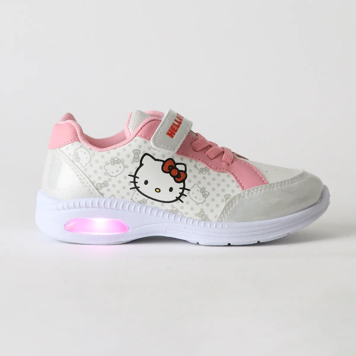 HELLO KITTY - Zapatilla Luces Niña Velcro Blanco Hello Kitty