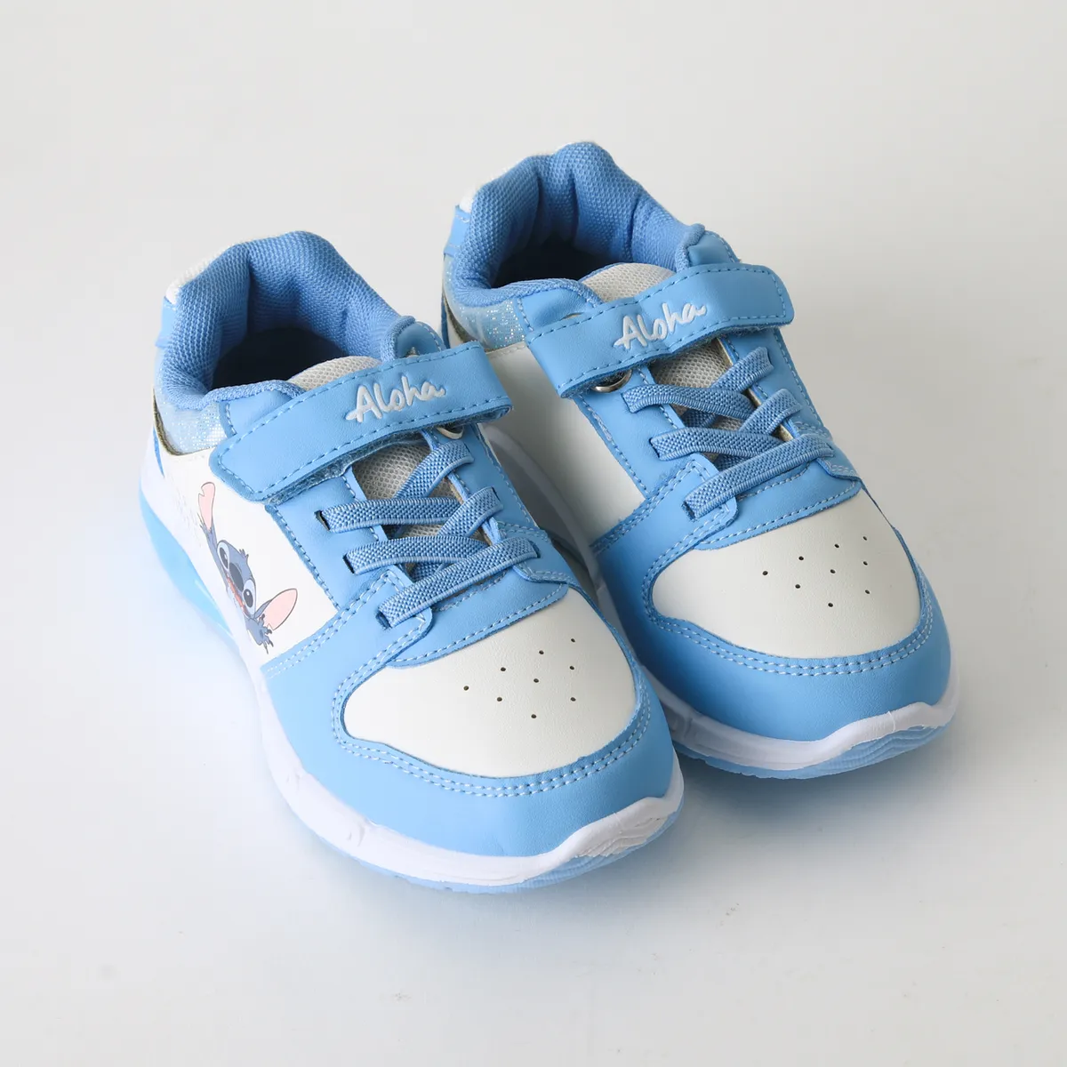 DISNEY - Zapatilla Luces Niña Velcro Lilo & Stitch Azul Disney