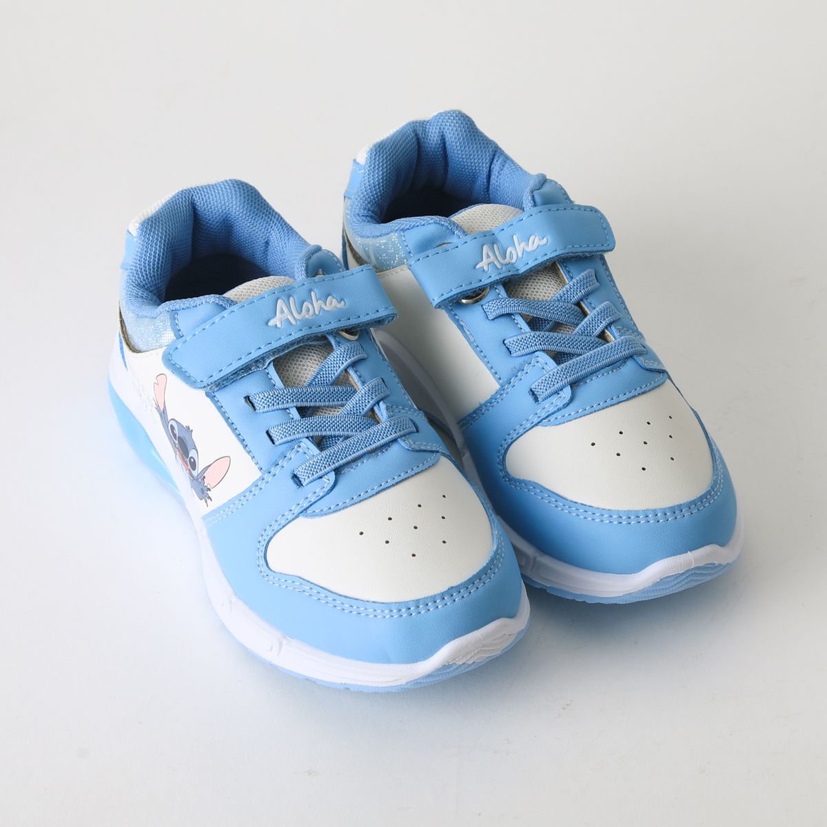 DISNEY - Zapatilla Luces Niña Velcro Lilo & Stitch Azul Disney