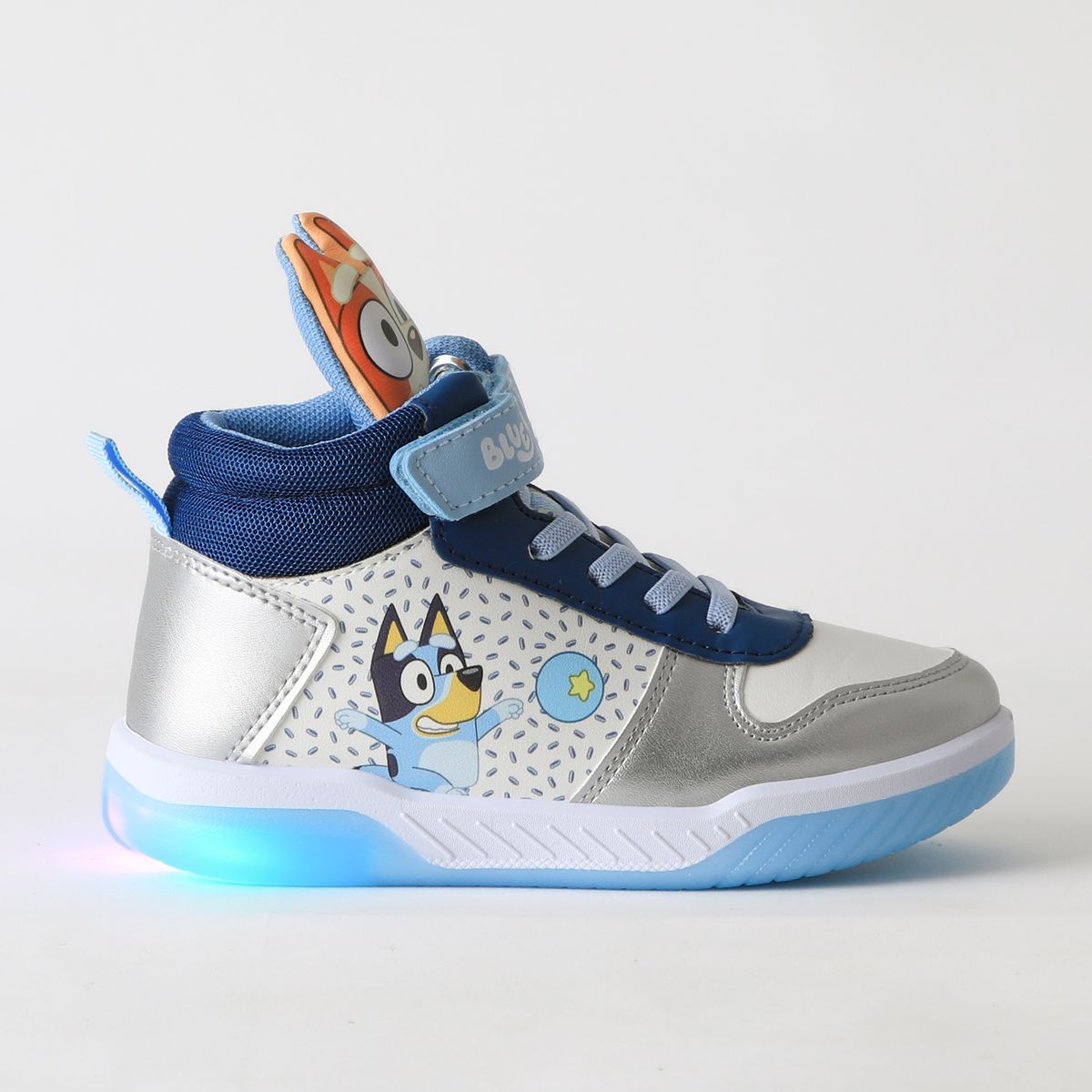 BLUEY - Zapatilla Caña Alta Niño Luces Blanco Bingo & Bluey