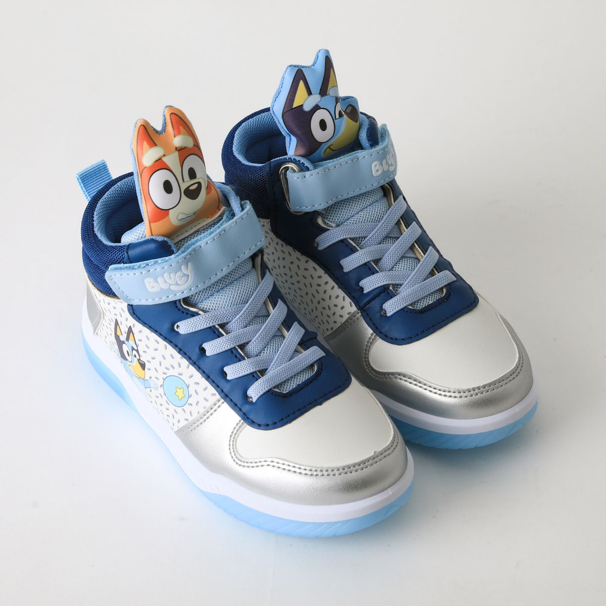 BLUEY - Zapatilla Caña Alta Niño Luces Blanco Bingo & Bluey