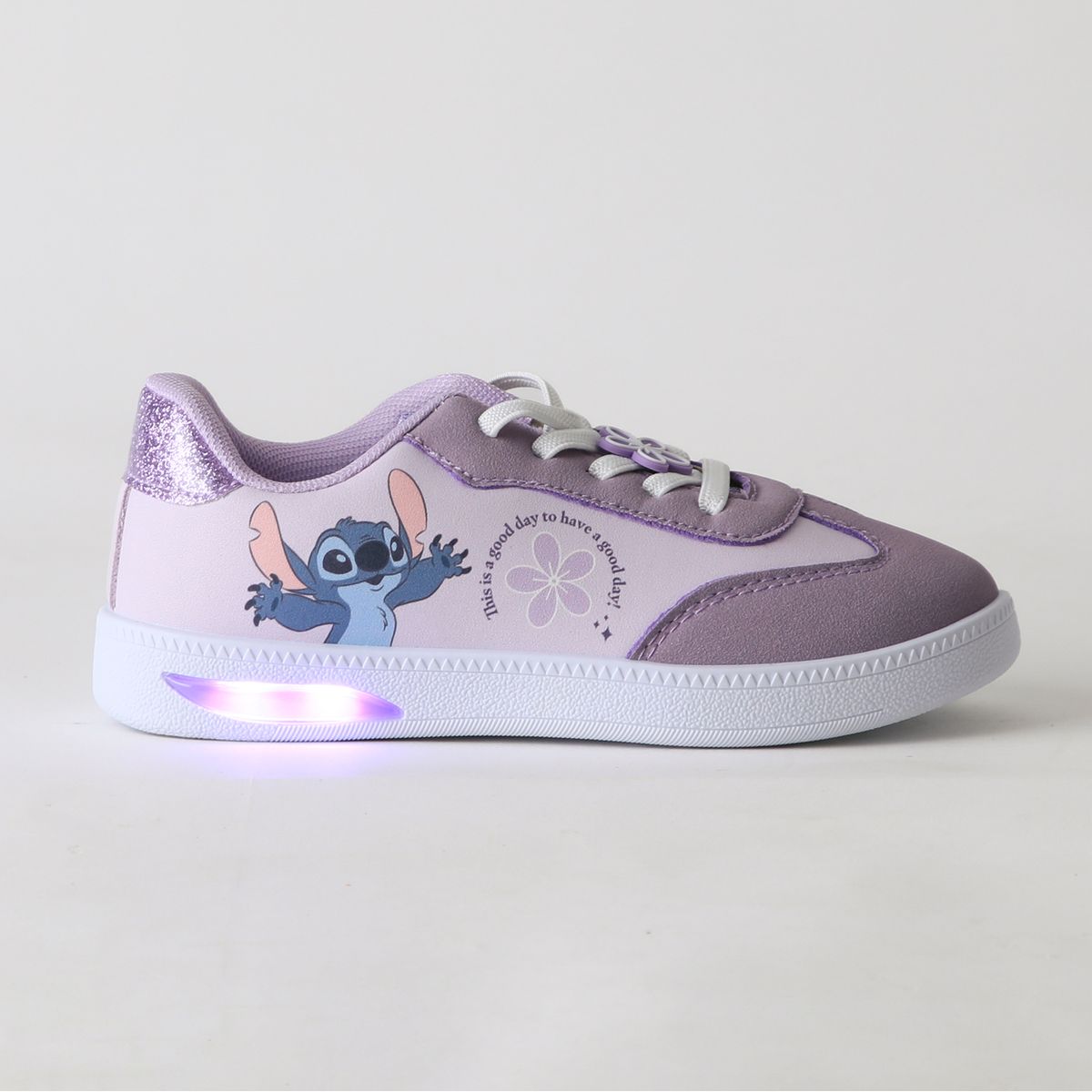 DISNEY - Zapatilla Luces Niña Flor Lilo & Stitch Morado Disney