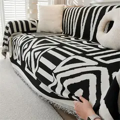 WAKESHOME - Manta Acogedora para Sofá Diseño Moderno y Natural