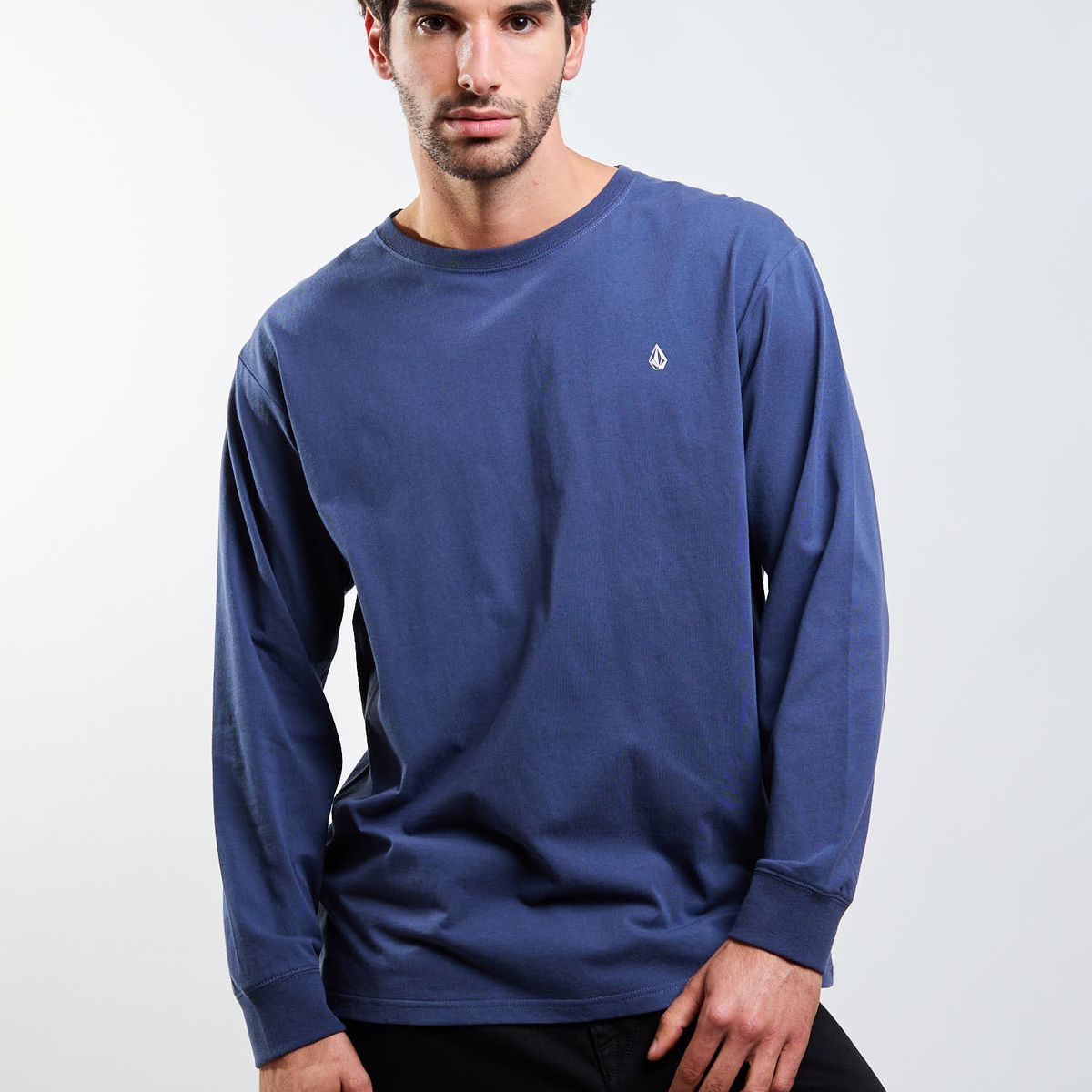 VOLCOM - Polera ML VLC Stone Azul Hombre Volcom
