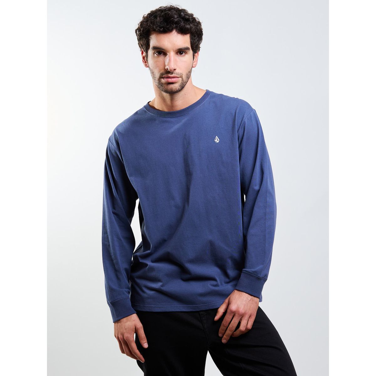 VOLCOM - Polera ML VLC Stone Azul Hombre Volcom