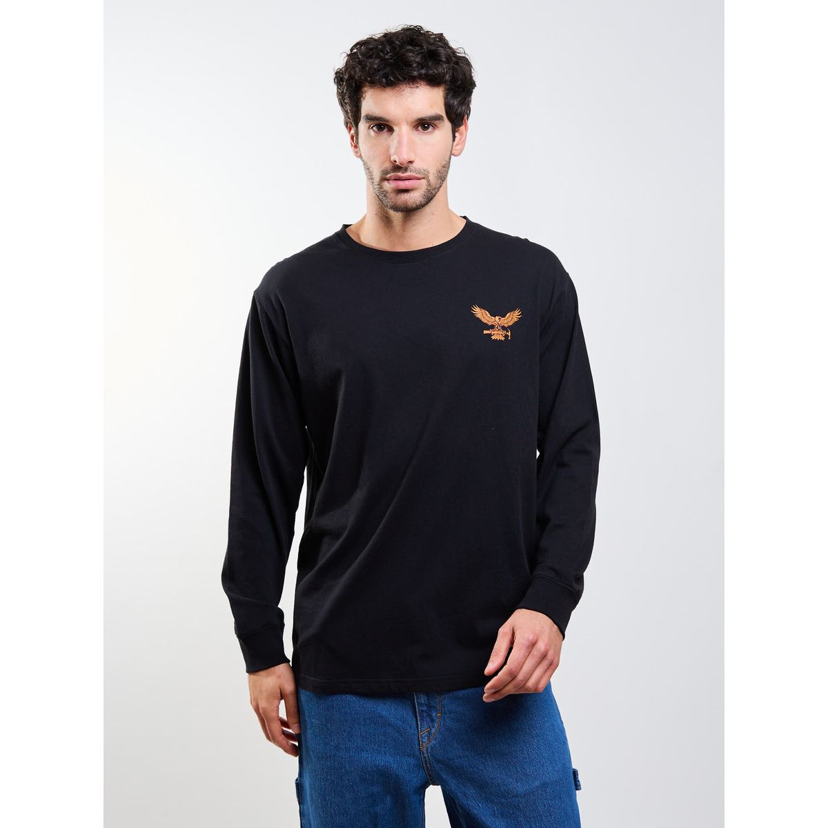 VOLCOM - Polera ML Hammered Negro Hombre Volcom