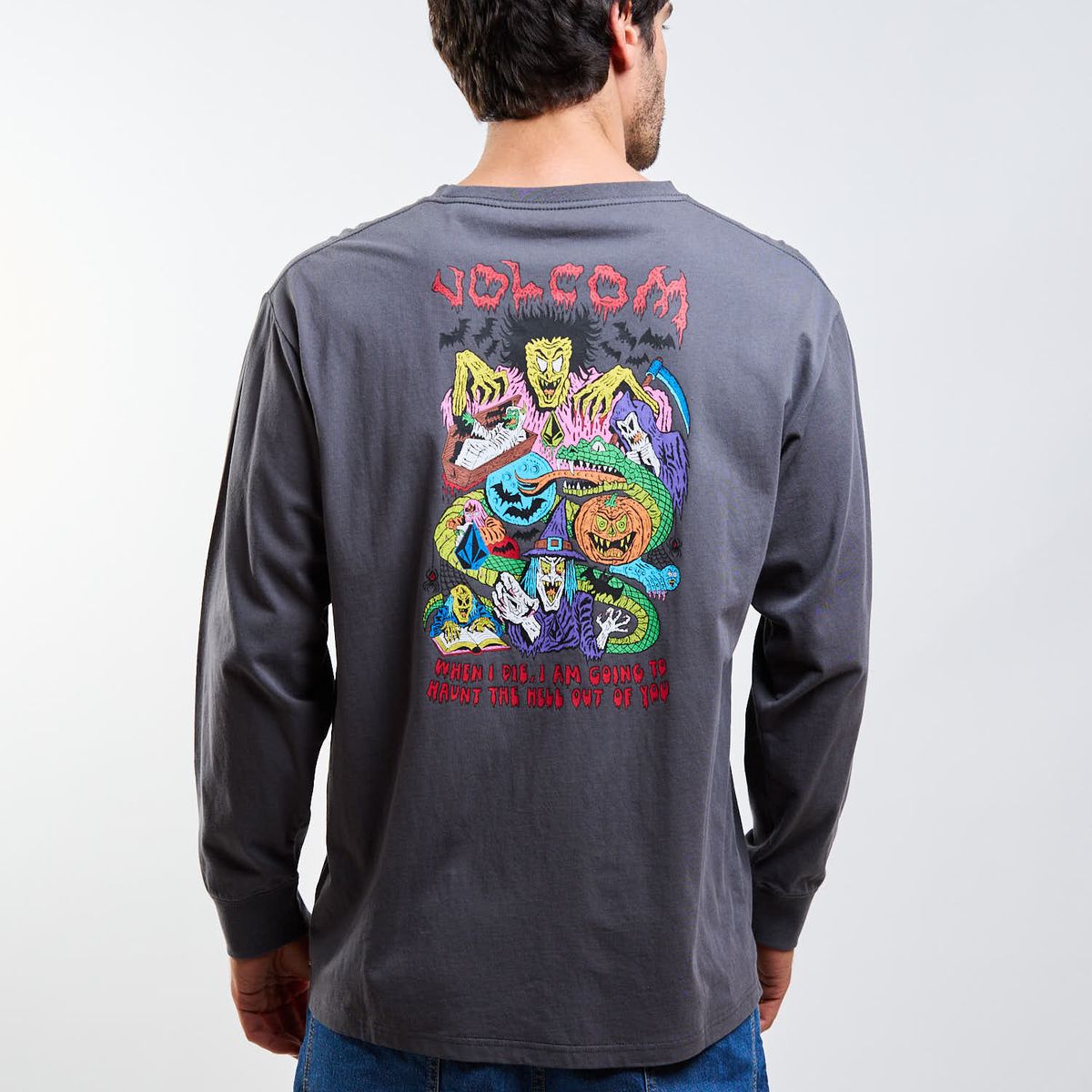 VOLCOM - Polera ML Fa Jj Villard Gris Hombre Volcom