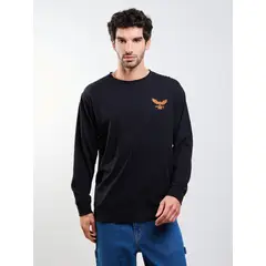 VOLCOM - Polera ML Hammered Negro Hombre