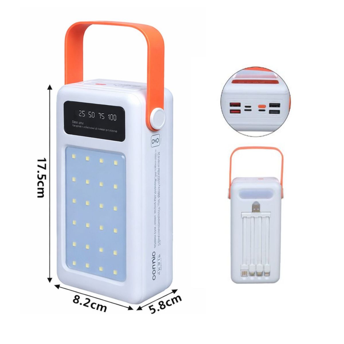 GENERICO - Batería Externa Power Bank 50000 Mah Blanco Powerbank