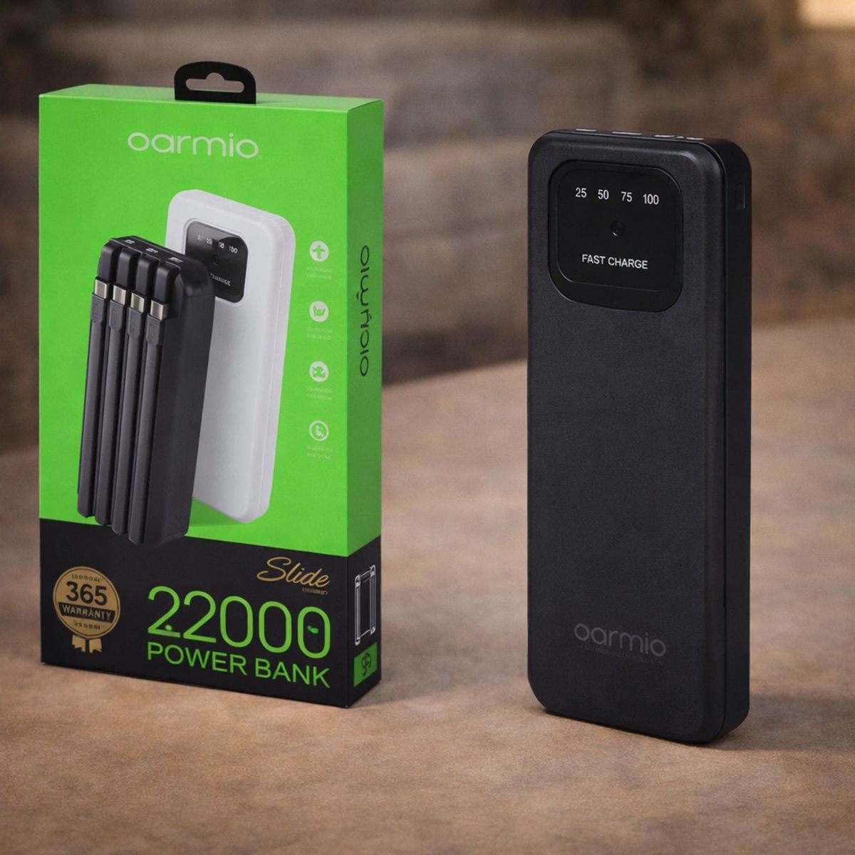 GENERICO - Batería Externa Power Bank 22000 Mah Negro Powerbank