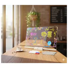 GENERICO - Pizarra Led Acrílica Transparente