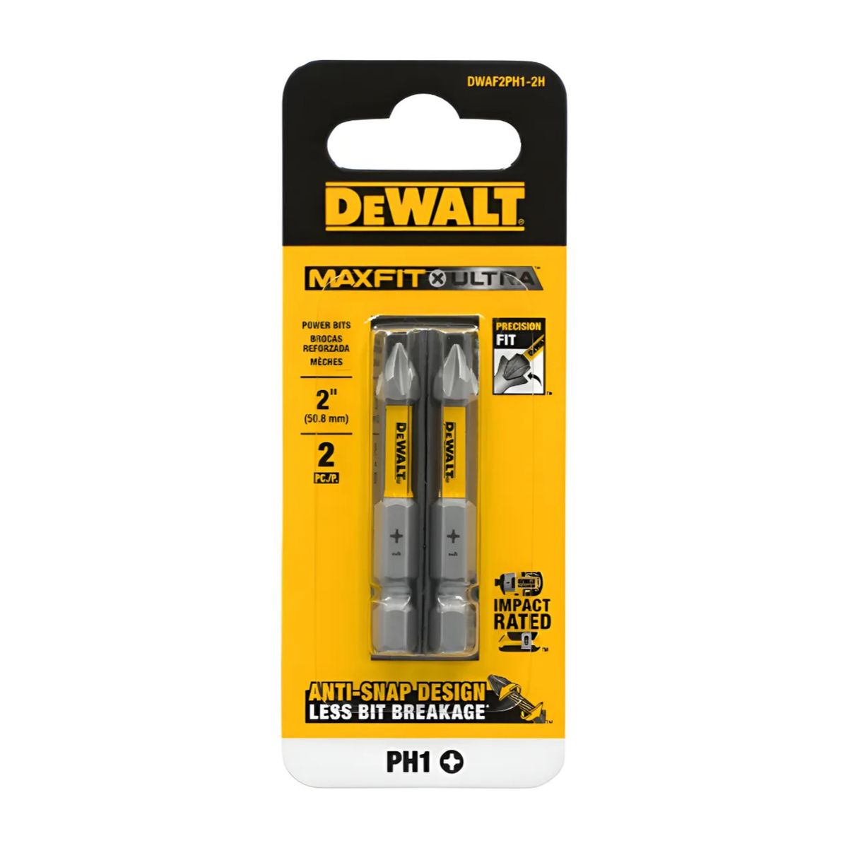 DEWALT - Set 2 Puntas Phillips 2'' N°1 Maxfit Dewalt Dwaf2ph1-2h