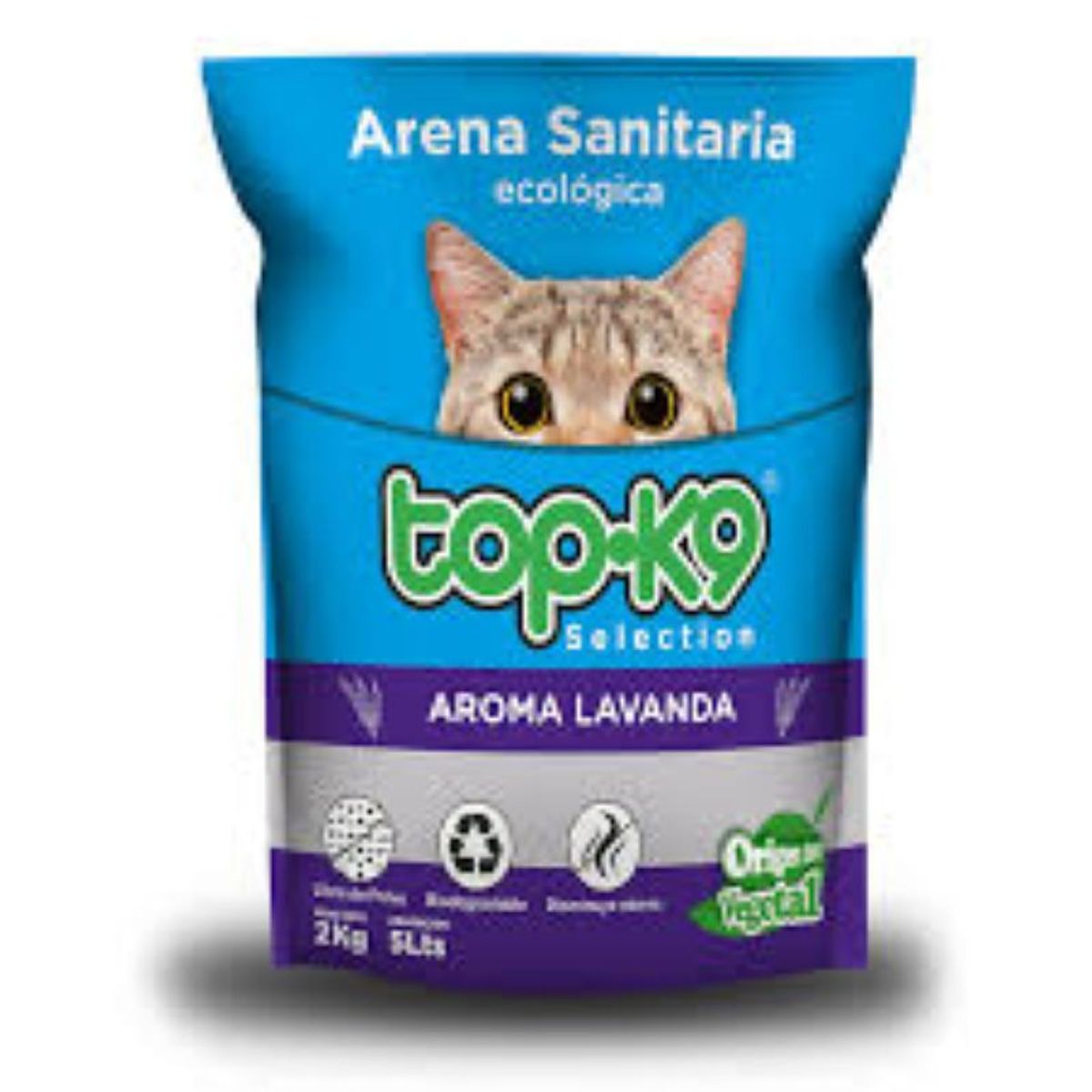 TOPK - 2 Kg Arena Ecologica Lavanda Gravilla Vegetal 100%