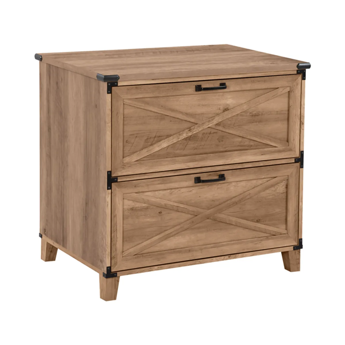 MSA MUEBLES SANTA ANA - Cajonera 2 Cajones, arrimo aparador,Kardex, Cómoda Rustik OAK Line