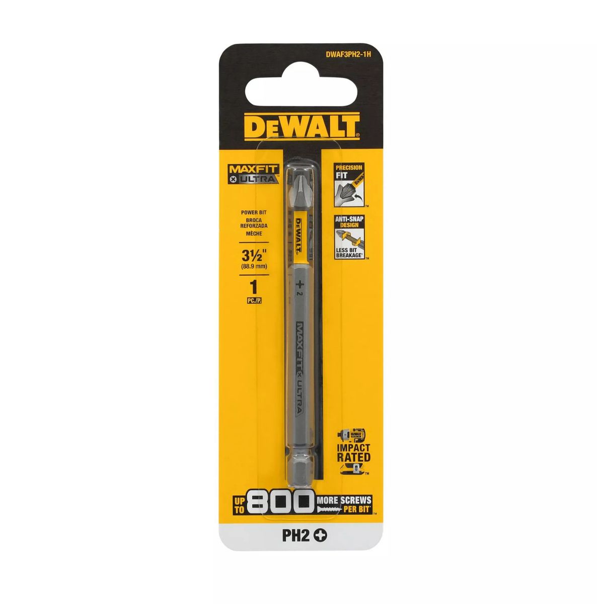 DEWALT - Punta Phillip 3 1/2'' N°2 Maxfit Dewalt Dwaf3ph2-1h