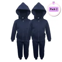 EKOL TACTICA MILITAR - Pack 2 Buzo Completo Poleron Y Buzo Niño Escolar