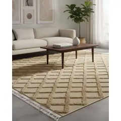GENERICO - Alfombra Moderna Jacquard Bicolor 150x200