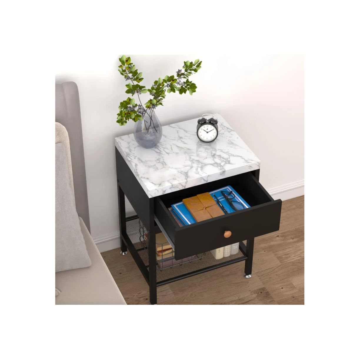 GENERICO - Papel Tapiz Adhesivo Mármol Impermeable Para Encimera Cajon 10m Blanco