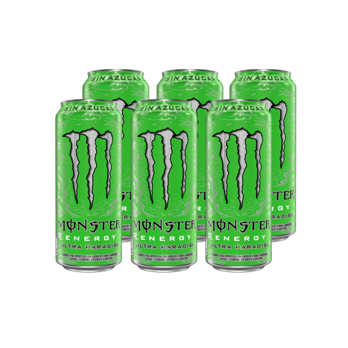 MONSTER - PACK X6 ENERGETICA ULTRA PARADISE SIN AZUCAR 473ML - MONSTER ENERGY