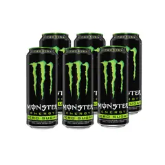 MONSTER - PACK X6 ENERGETICA GREEN ZERO AZUCAR 473ML - ENERGY