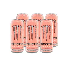 MONSTER - PACK X6 ENERGETICA ULTRA PEACHY KEEN SIN AZUCAR 473ML - ENERGY